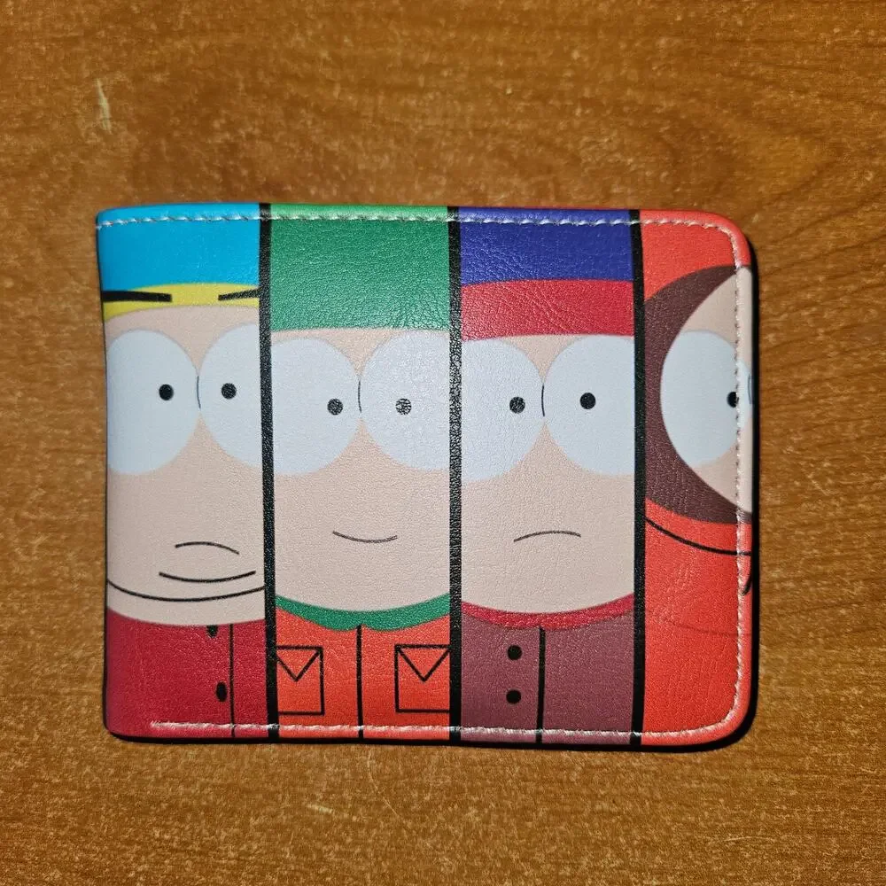 South Park Close-Up Faces Bifold Wallet - Colorful Character Panels